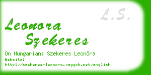 leonora szekeres business card